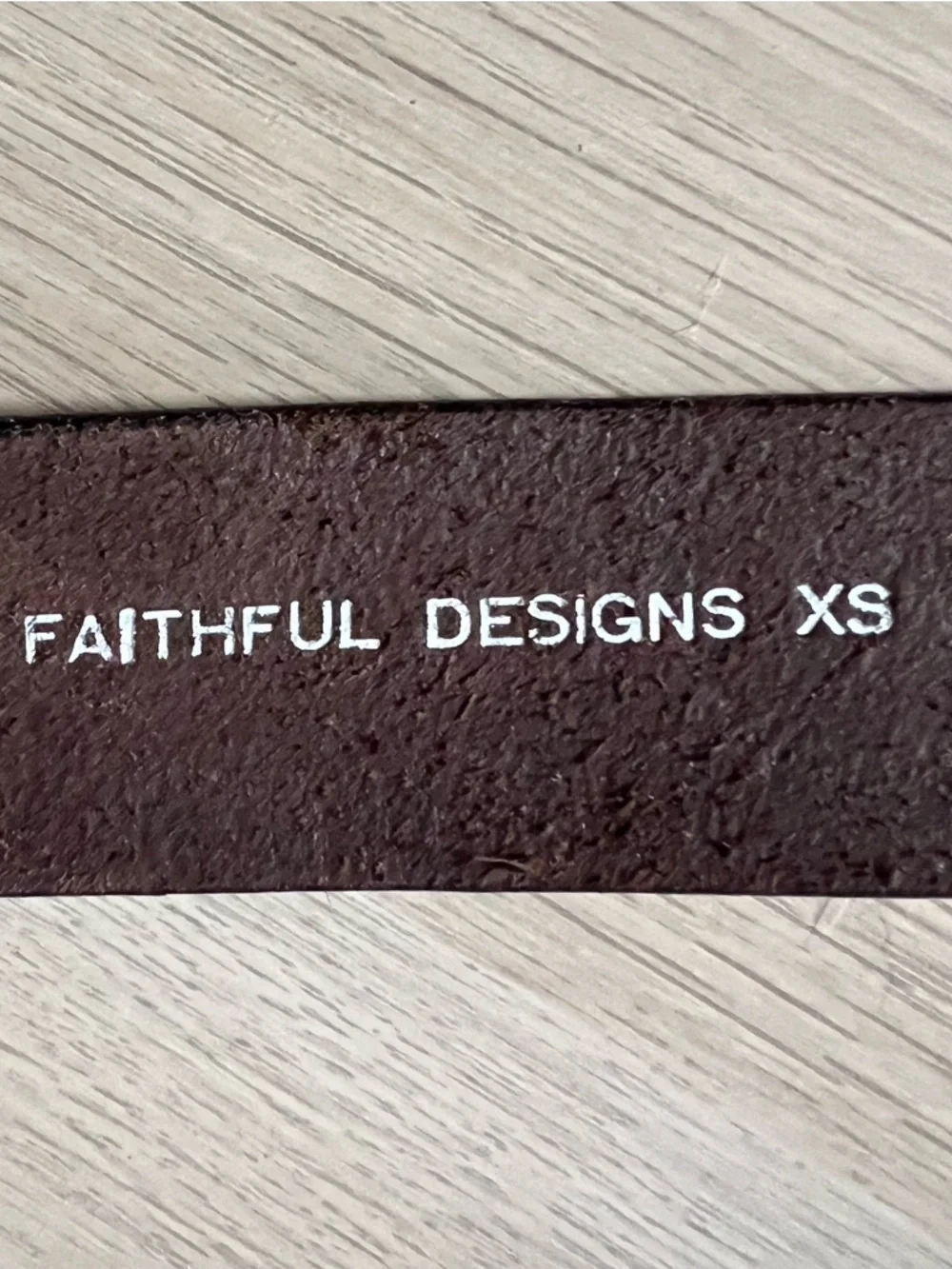 Faithful Designs X IVAN Oval Cherry Blossoms Metal Buckle Tooled Leather Belt XS
